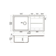 Мойка OMOIKIRI Sumi 100-SA Tetogranit/бежевый
