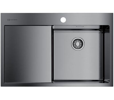 Кухонная мойка OMOIKIRI AKISAME 78-GM-R нерж.сталь/вороненая сталь