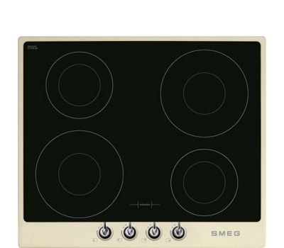 Индукционная варочная панель кремовая Smeg SI964PM