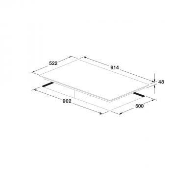Индукционная варочная Fulgor Milano FCLH 9008 ID WT BK