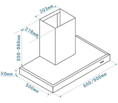 Настенная вытяжка BRANDT AD1516X