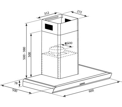 Настенная вытяжка BRANDT BHB6602X