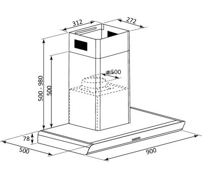 Настенная вытяжка BRANDT BHB6902X