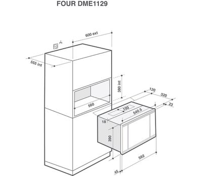 Встраиваемая микроволновая печь BRANDT BMG2120W