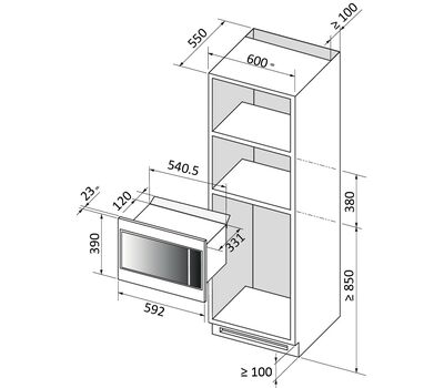 Встраиваемая микроволновая печь BRANDT BMS7120WW