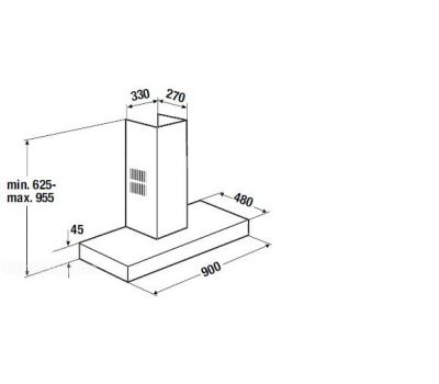 Настенная вытяжка Kuppersbusch DW 9500.0 S черное стекло