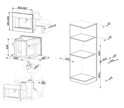 Автоматическая кофемашина SMEG CMS4604NRRU