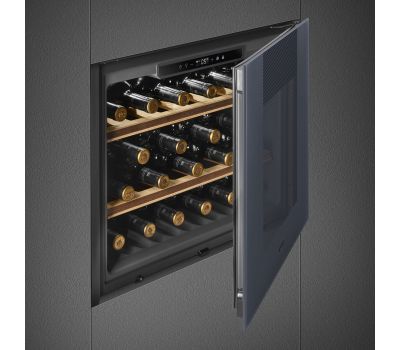 Холодильный шкаф для вина встраиваемый SMEG CVI121G