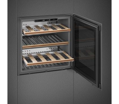 Холодильный шкаф для вина встраиваемый SMEG CVI329X3