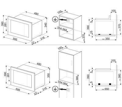 Встраиваемая микроволновая печь SMEG FMI120G