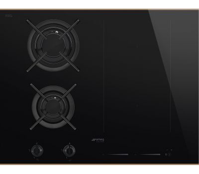 Комбинированная варочная панель газ + индукция SMEG PM6643R