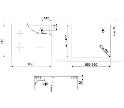 Индукционная варочная панель SMEG SI1M4644D