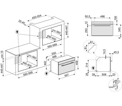 Компактный многофункциональный духовой шкаф SMEG SO4102M1G