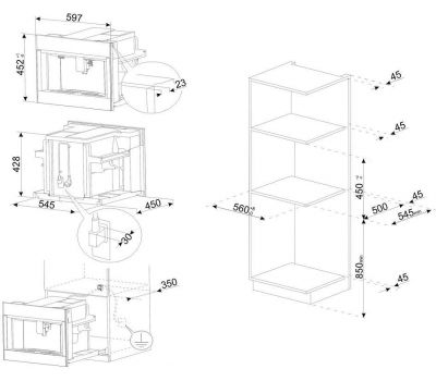 Автоматическая кофемашина SMEG CMS4104GRU