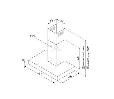 Вытяжка настенная SMEG KBT9L4VN