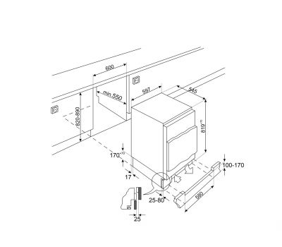 Встраиваемая морозильная камера SMEG U8F082DE