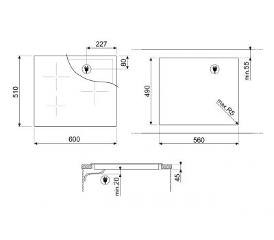 Индукционная варочная панель SMEG SI7633B1