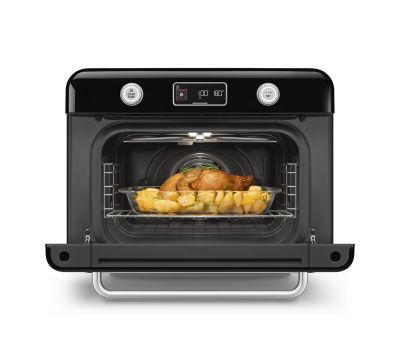 Мини печь SMEG COF01BLEU с паром и функцией "Аэрогриль", 10 функций, цвет черный