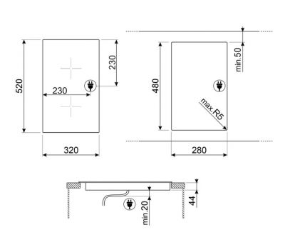 Варочная панель Smeg SE232TX1