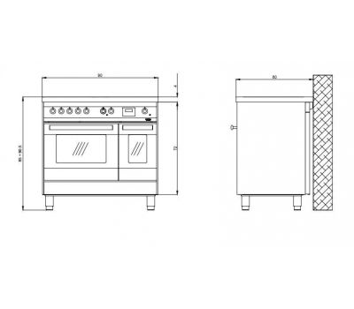 Плита газовая Lofra  PNMD96MFTE/AEO