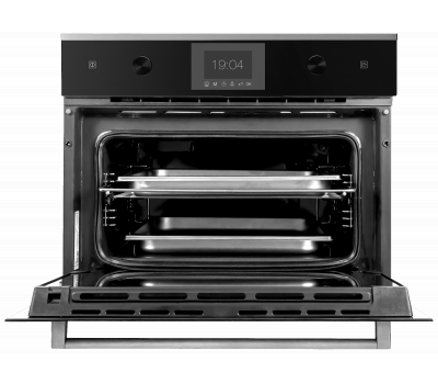 Паровой шкаф Kuppersbusch CD 6350.0 S черная (без ручки, серый дисплей)