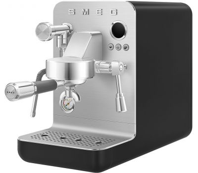 Рожковая эспрессо кофемашина SMEG EMC02BLMEU   цвет чёрный матовый