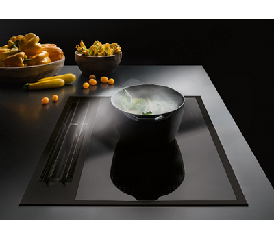 Вытяжка и индукция Falmec SINTESI 90 P.E.U. BLACK (моноблок, вытяжка+индукция)