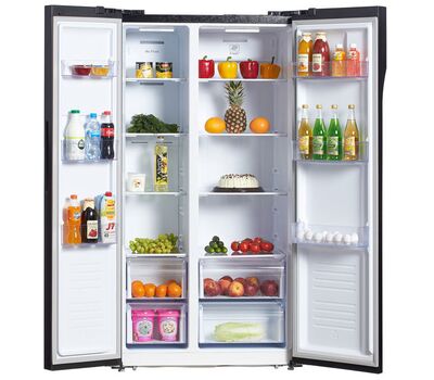 Холодильник Side by Side Hyundai CS5003F черная сталь