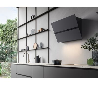 Вытяжка наклонная Falmec FUSION 85 GLASS BLACK, чёрное стекло