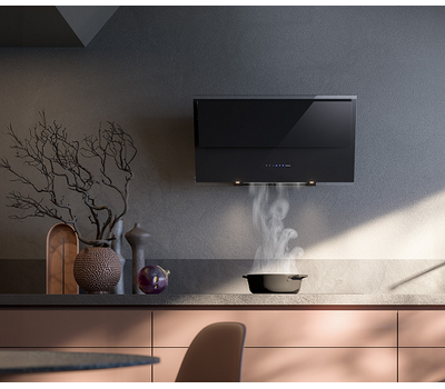 Вытяжка настенная Falmec VERSO 55 BLACK, чёрное стекло