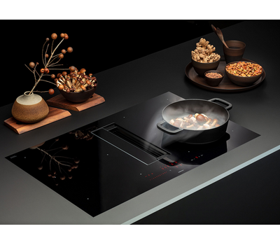 Вытяжка и индукция Falmec ZERO 84 VETRO NERO