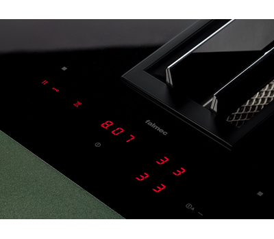 Вытяжка и индукция Falmec QUANTUM  PRO 90 VETRO NERO (вытяжка+индукция)