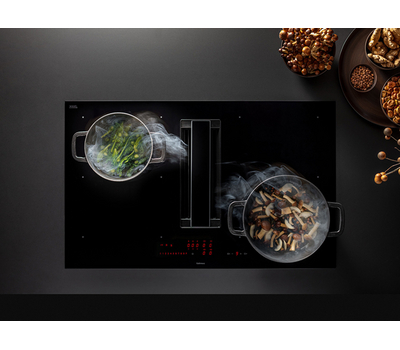 Вытяжка и индукция Falmec ZERO 84 VETRO NERO