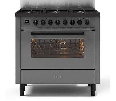 Кухонный блок ILVE L096WMP/GRD роскошный серый (матовый чёрный)