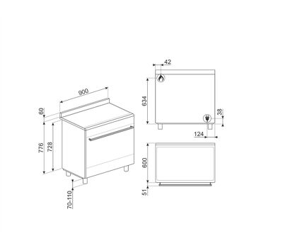 Варочный центр Smeg SX91GM -115000