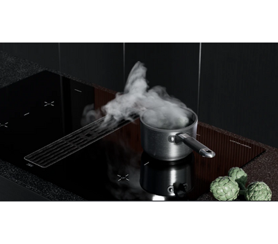 Индукционная варочная панель с вытяжкой Kuppersbusch KMI 8500.0 SR Black Chrome