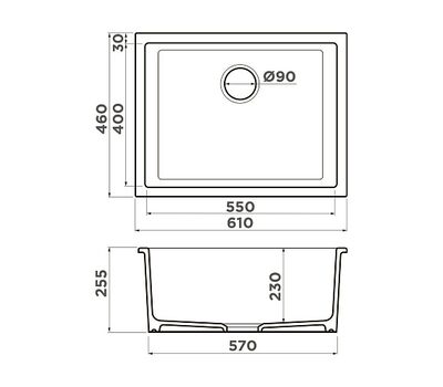 Мойка Omoikiri Okinoshima 61-U/I-OL Natceramic/olive
