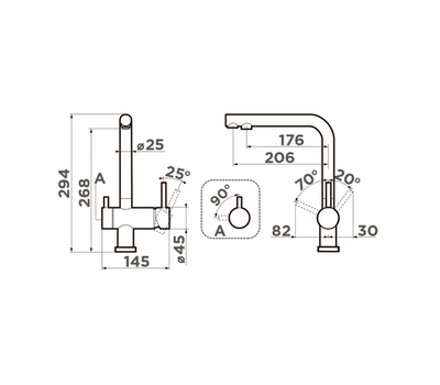 Смеситель OMOIKIRI Nagano-C латунь/хром