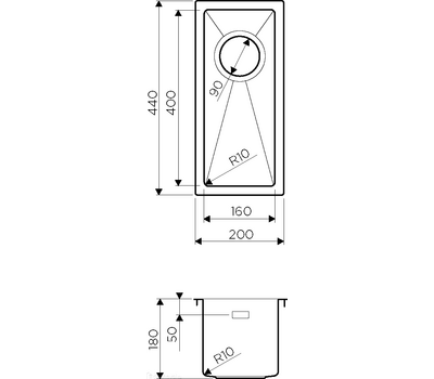 Мойка OMOIKIRI Taki 20-U/IF-IN