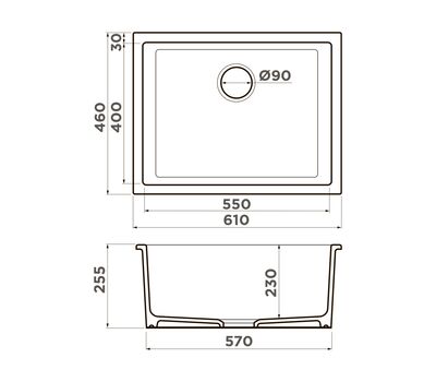 Мойка Omoikiri Okinoshima 61-U/I-RG Matt Natceramic/royal green