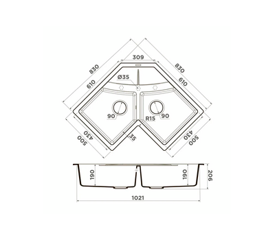 Мойка Omoikiri Sumi 83C-WH Tetogranit/белый