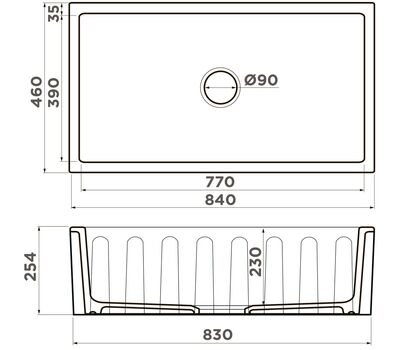 Мойка Omoikiri Mikura 83-WH Glossy Natceramic/белый