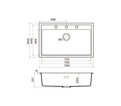 Мойка Omoikiri Sintesi 79-WH Artceramic/белый