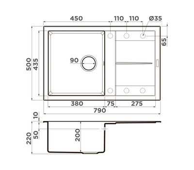 Мойка OMOIKIRI Sumi 79-SA Tetogranit/бежевый