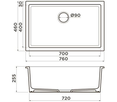 Мойка Omoikiri Okinoshima 76-U/I-WH Natceramic/белый