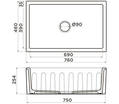 Мойка Omoikiri Mikura 76-WH Glossy Natceramic/белый