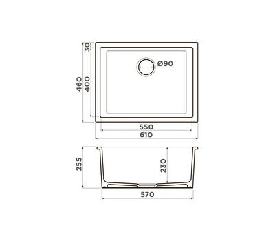 Мойка Omoikiri Okinoshima 61-U/I-WH Natceramic/белый