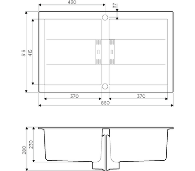 Мойка Omoikiri Banzen 86-2-WH Artceramic