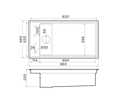 Мойка Omoikiri Kinaru PRO 86-U/I-WH Artceramic/белый