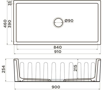 Мойка Omoikiri Mikura 91-SB Natceramic